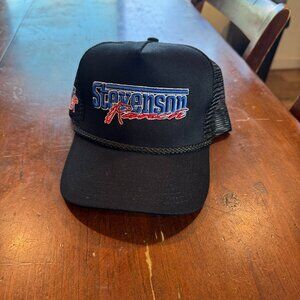 Stevenson Ranch Trucker Hat Black Embroidered Logo Snapback Mesh Cap